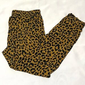 Urban Outfitters Women's Leopard Print Leggings - Mustard & Black Size L